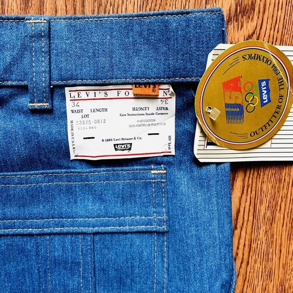RARE! Levi's Men's Vintage Jean Shorts 1983 Oympics sz 34 Y2K Retro - Picture 7 of 10